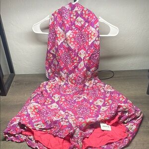 Free People Pink Patterned Jumpsuit